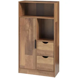 [en.casa] Namsskogan Badezimmerschrank 50 x 100 x 25 cm Walnuss