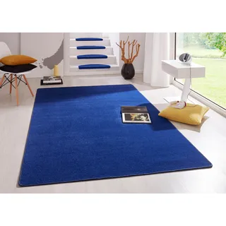Teppich HANSE HOME "Fancy" Teppiche Gr. B/L: 200 cm x 280 cm, 7 mm, 1 St., blau Esszimmerteppiche Kurzflor, weich, uni, gekettelt, Wohnzimmer, Schlafzimmer, Esszimmer