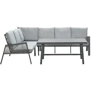 GI 80410FG Andrea Lounge Dining Set links light grey Gartenmöbel Sitzgruppe Rope
