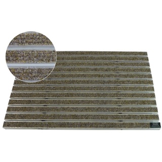 Fußmatte Emco Eingangsmatte DIPLOMAT 22mm, Rips Sand, Emco, rechteckig, Höhe: 22 mm, Größe: 990x490 mm, für Innen- und überdachten Außenbereich braun 99 cm x 49 cm x 22 mm