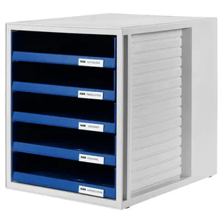 HAN Schubladenbox 35,5 x 32,5 x 35 cm 5-tlg. blau