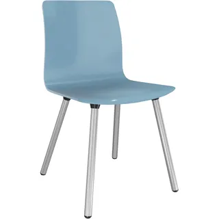 Dauphin Fiore Schalenstuhl mit Metallbeinen - Sanftblau (RAL 2506015)