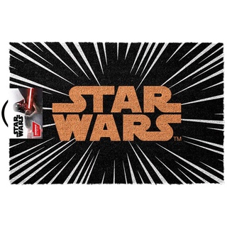 Grupo Erik Kokosmatte Fußmatte Star Wars Logo - Schmutzfangmatte 40x60 cm - Krieg der Sterne Fussmatte Lustig - Türmatte Innen Star Wars Geschenke