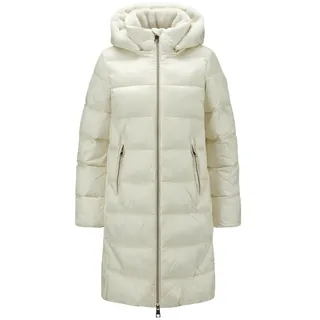 MILESTONE MSMiranda Damen Steppmantel Wintermantel mit abnehmbarer Kapuze Fake-Fur-Kragen (DE/NL/SE/PL, Numerisch, 42, Regular, Regular, Creme) - 42