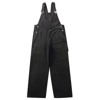 Opspring Latzhose Lässige Stretch Denim Latzhose für Damen, Jeans Overalls mit Taschen schwarz 36