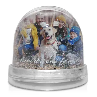 Schneekugel Mit Glitzer. Weihnachtskugel Foto. Personalisierte Schneekugel Foto. Originelles Weihnachtskugeln. Personalisierte Kugel Mit Bild. 9,5x9x8cm Glitzer