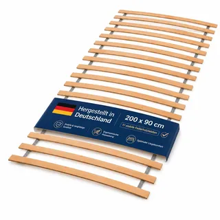 Lattenrost Bettrost 90x200 Rollrost 17 Latten für Bett & Matrazen Birkenholz