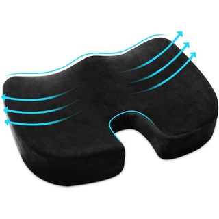 Orthopädisches Sitzkissen: Waschbares Ergonomisches Sitzkissen für Auto Memory Foam U-förmig Bürostuhl Kissen für Rollstuhl Autositz