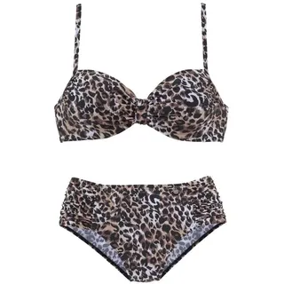LASCANA Bügel-Bikini Damen braun-bedruckt Gr.44 Cup F