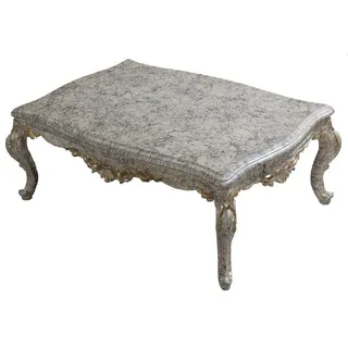 Xlmoebel Couchtisch Goldener Barock-Rokoko Couchtisch mit filigranen Details (Couchtisch), Hergestellt in Europa grau