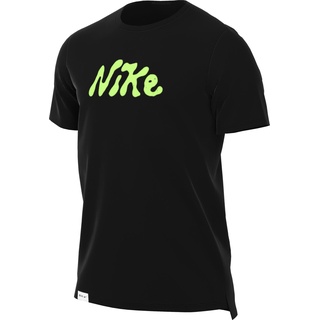 Nike Herren Kurzarm Oberteil Dri-Fit Uv Miler Studio '72, Black/Lime Blast, FB7946-010, S