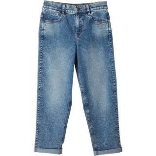 s.Oliver - Jeans Dad / Relaxed Fit / Mid Rise / Tapered Leg, Jungen, blau, 146/SLIM