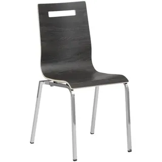 mayer Sitzmöbel Stapelstuhl »my Life« Gestell chromfarben braun, 46 cm