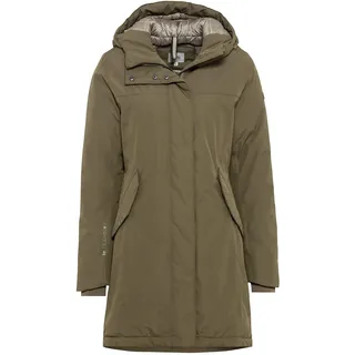 CAMEL ACTIVE Damen Langer Texxactive Mantel Coat, Grün, 38 - 38