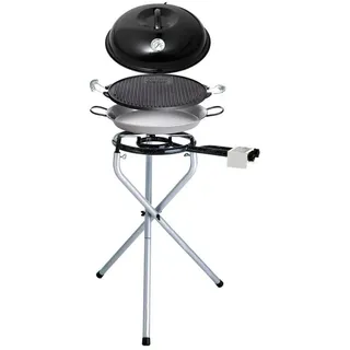 Paella World Portable Set Klein Mit Brenner, Paella-pfanne, Grillplatte Und Deckel Ø 30/38 Cm - Paella World