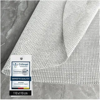 LuxusKollektion Antirutsch Teppichunterlage Antirutschmatte Teppich Antirutschunterlage 110 cm (Rund) Weiß weiß