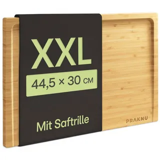 Praknu Schneidebrett XXL Schneidebrett aus Bambus Holz - Extra Groß, Bambus, (kein Set, 1-St), langlebig braun
