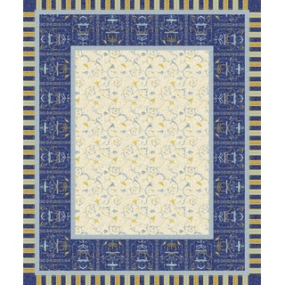 Bassetti OPLONTIS Tischdecke aus 100% Baumwolle, Panama-Gewebe in der Farbe Blau v.9, Maße: 140x170 cm - 9275594