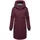 Langer Mantel warme Winterjacke mit Kapuze und magnetischen Knöpfen Wine M M