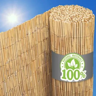 urfence 100x600 Balkon Sichtschutz Schilfrohrmatte - Garten Sichtschutzmatte Schilfmatte
