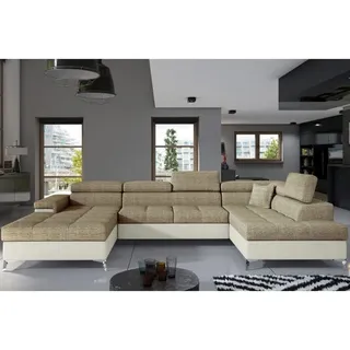 MF Design Eduard Recamiere Rechts in Beige -  (L) 205 x (B) 337 x (H) 88 cm | Gr.: onesize
