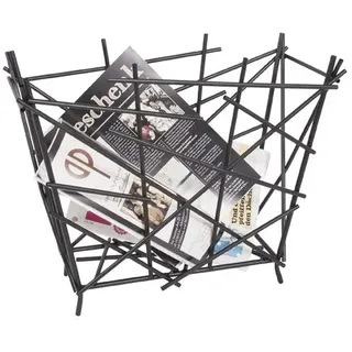 Zeitungsständer MIKADO (BHT 47x39x20 cm) - schwarz - BHT 47x39x20 cm