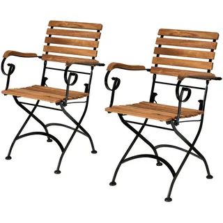 Butlers Gartenstuhl, Schwarz, Holz, 53x88x57 cm, Gartenmöbel, Gartenstühle, Gartenstühle