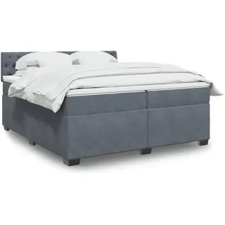 vidaXL Boxspringbett 200 x 200 cm Dunkelgrau