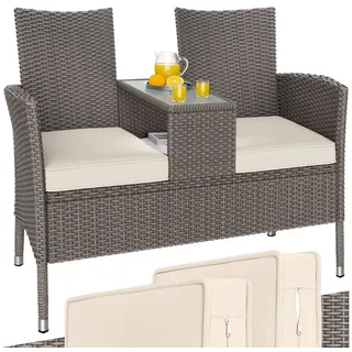CASARIA Gartenbank 143 x 55 x 88 cm Beige