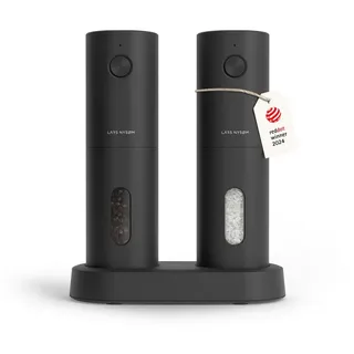 LARS NYSØM Gewürzmühle 19,1 cm Schwarz befüllt