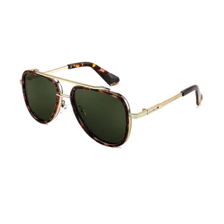 FEISEDY Retro 70er Sonnenbrille Herren Gold Vintage Klassische Sonnenbrillen Mode Metallrahmen UV400 Schutz B0036 - 55mm