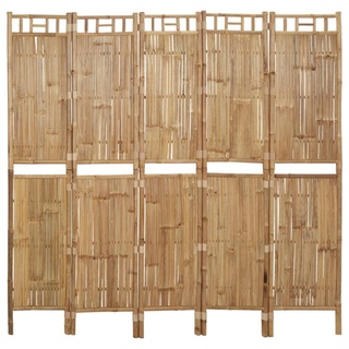 Camerina 5-TLG. Raumteiler Bambus 200x180 cm Room Divider Paravent Outdoor Wetterfest