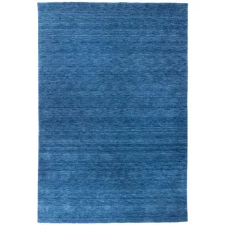 Morgenland Gabbeh Teppich - Indus - Uni - blau - 300 x 250 cm - rechteckig