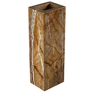 Design Vase aus indischem Marmor, Marmorvase, Vase Blumenvase, massiv, rechteckig, Maße: 24x10x8cm, Gewicht: 3Kg