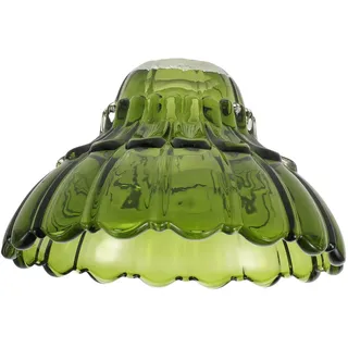 DIKACA Glaslampenschirm Blumenform Grün 17.00 X 10.00 X 4.20 cm 1 X Glas | Einzigartiges Florales Aussehen, Lichtstreuung, Mühelose Pflege, Glas, Größe: 17.00 X 10.00 X 4.20 cm / 6.69 X 3.94