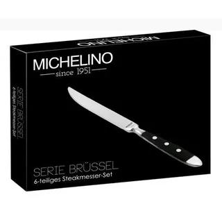 Michelino - Steakmesser Set 6-teilig "Brüssel" - Grillmesser Edelstahl