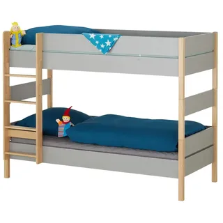 Paidi Etagenbett Sten 90 x 200 cm Eiche massiv grau