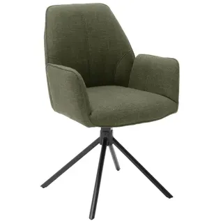 MCA Furniture Armlehnstuhl Pemba, Webstoff olive, 4-Fuß-Gestell drehbar schwarz,...