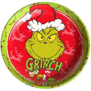VDV Benefit GmbH The Grinch Keksteller rot 26 cm Weihnachtsteller für Plätzchen Advent Gebäck