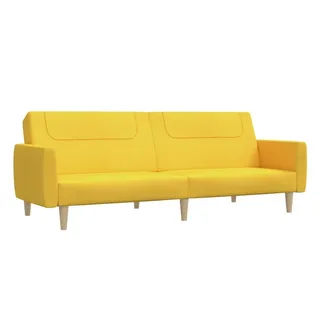 vidaXL - Schlafsofa 2-Sitzer Gelb Stoff