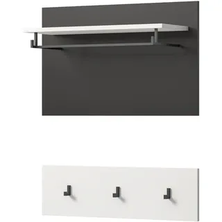 inn.furn Garderobenpaneel Cooper Weiß/Grau