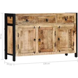 vidaXL Sideboard 120 x 76 x 35 cm Braun