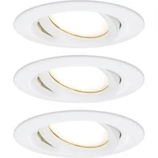 Paulmann Einbauleuchte 3x6,8W rund Weiß matt schwenkbar dimmbar IP65