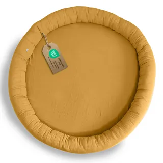 lilimaus Bodenkissen Kinder [Großes Kissen in 12 Farben] - Sitzkissen mit 100% Musselin-Baumwollbezug - hautfreundlich, atmungsaktiv und waschbar - Spielmatte Baby