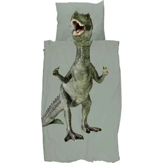 Bettwäsche Dino Jurassic Green 140 x 200 cm mit Kissenbezug 60 x 70 cm