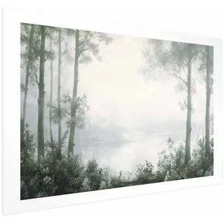 Poster – Ein Wald Und Ein Teich In Patiniertem Grün