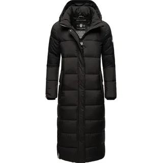 Navahoo Damen Wintermantel warmer Steppmantel lang mit abnehmbarer Kapuze Isalie Black Gr. XXL - XXL