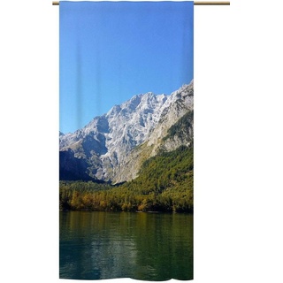 Vorhang »Schlaufenschal Alpensee mit verdeckten Schlaufen, Hochwertig«, gardinen-for-life