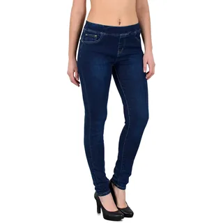 ESRA Skinny Jeans Damen High Waist Stretch Jeans Damen Jeggings Damen Stretch elastischer Gummi-Bund Übergröße Puls Size J291 - 48