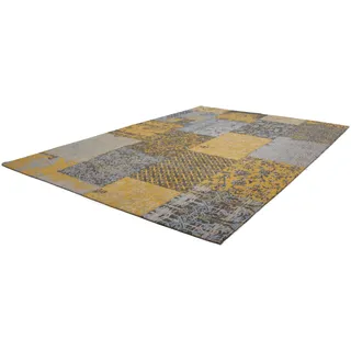 Teppich KAYOOM "Symphony 160" Teppiche Gr. B/L: 200 cm x 290 cm, 8 mm, 1 St., goldfarben Baumwollteppiche Flachgewebe, reine Baumwolle, Wohnzimmer
